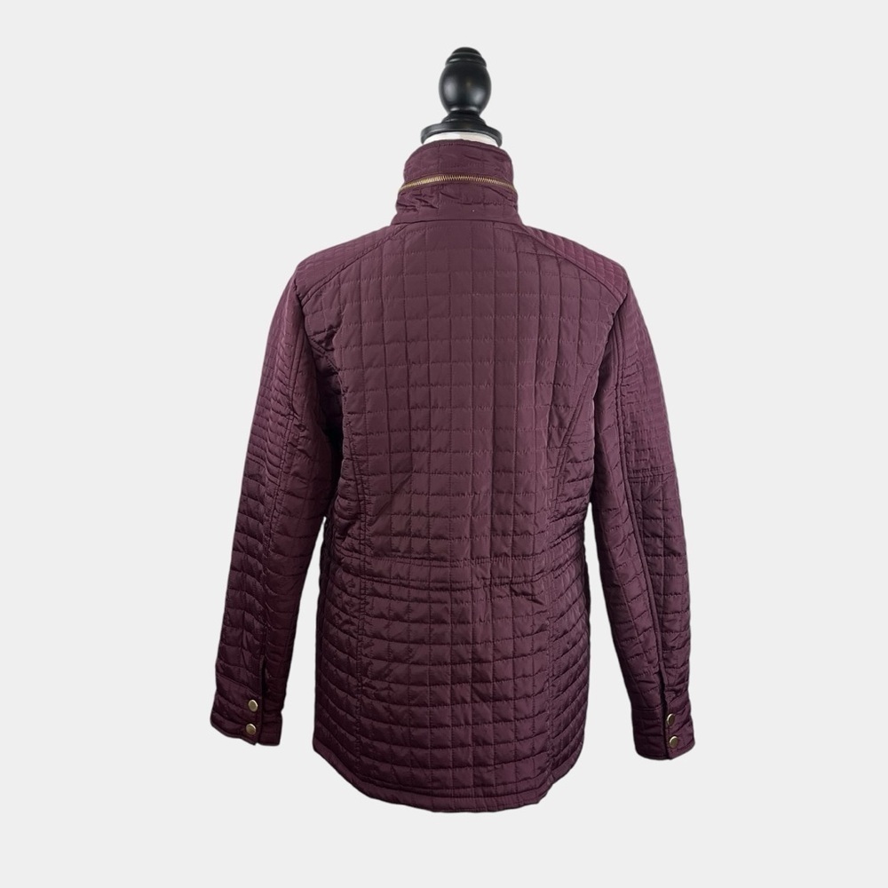 Jason Maxwell Outerwear Womens Quilted Jacket Size M Burgundy Full Zip - Picture 6 of 11